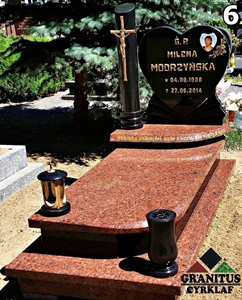 6 nagrobek pojedyńczy serce